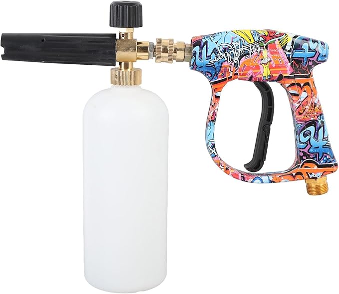 High Pressure Car Wash Foam Cannon Kit with 5-Color Nozzle Set and Foam Sprayer for Car Cleaning and Garden Use