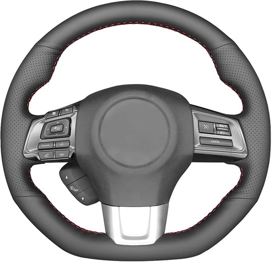 MEWANT Hand Stitched Steering Wheel Cover Wrap for Subaru WRX 2015-2021 / WRX STI 2015-2021 Steering Wheel Accessories(Customized Private Link for PU Leather)