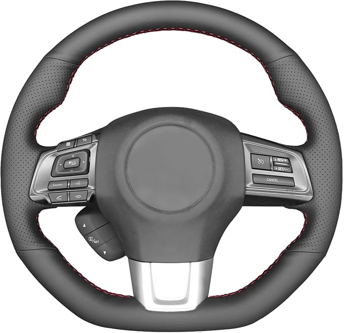 MEWANT Hand Stitched Steering Wheel Cover Wrap for Subaru WRX 2015-2021 / WRX STI 2015-2021 Steering Wheel Accessories(Customized Private Link for Real Leather&Suede)