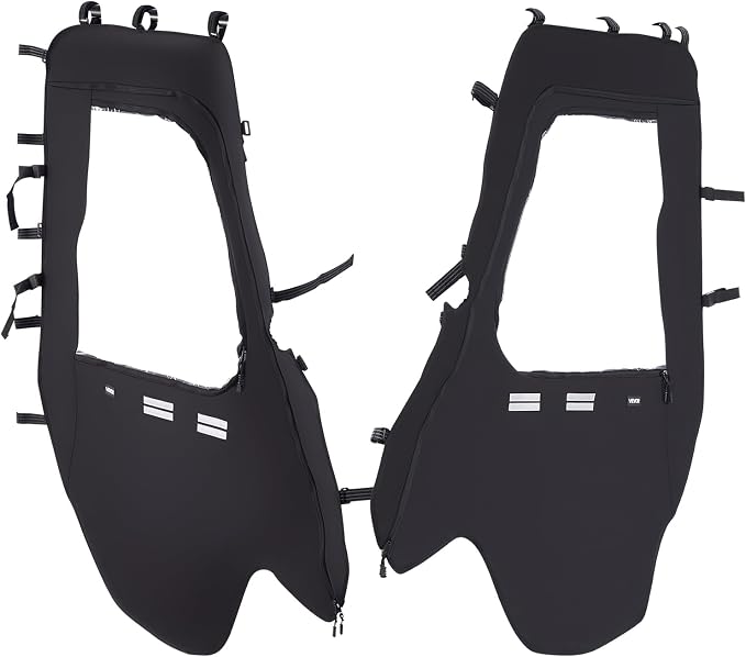 VEVOR Cab Enclosure Upper Doors, Compatible with Hisun 500 700/Axis 500 700, Soft Upper Doors, Windproof & Waterproof Upgraded Zipper UTV Soft Side Window Kit, Work with Side Mirrors and Windshields