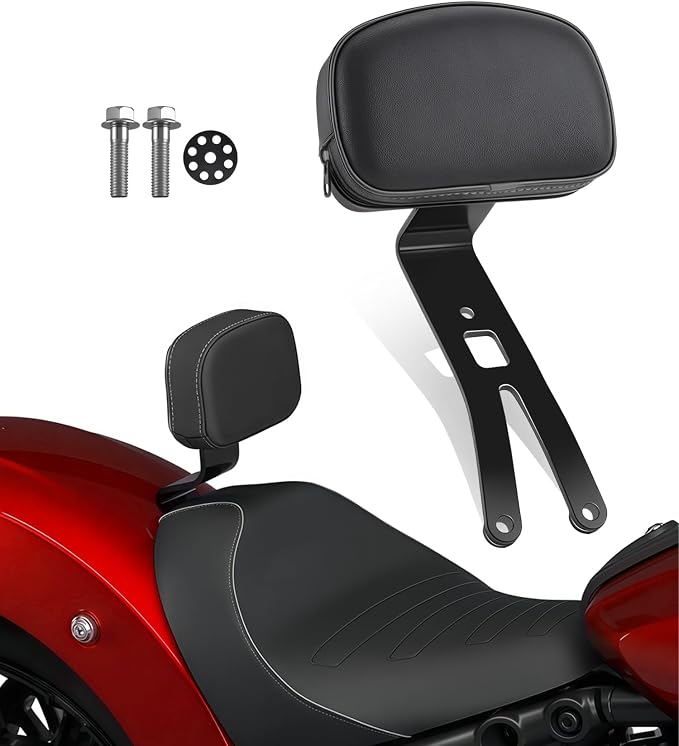 Driver Backrest Rider Back Rest Backpad Compatible with Indian Scout Sixty/Bobber/Classic Solo Seat 2025-up