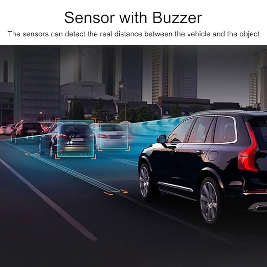 Car Reverse Backup Radar System,Shkalacar Front and Rear Parking Sensors Kit, 8/Sensors Electronics Cars Parking Assistance Reversing Radar with LED Display and Sound Warning