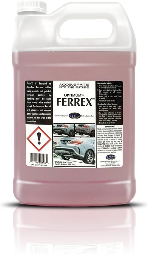 Optimum FerreX Iron Remover - Removes Brake Dust and Ferrous Oxides, Paint Safe Formula, For Auto Detailing Cars, RV's, Motorcycles, and Boats (1 Gallon)