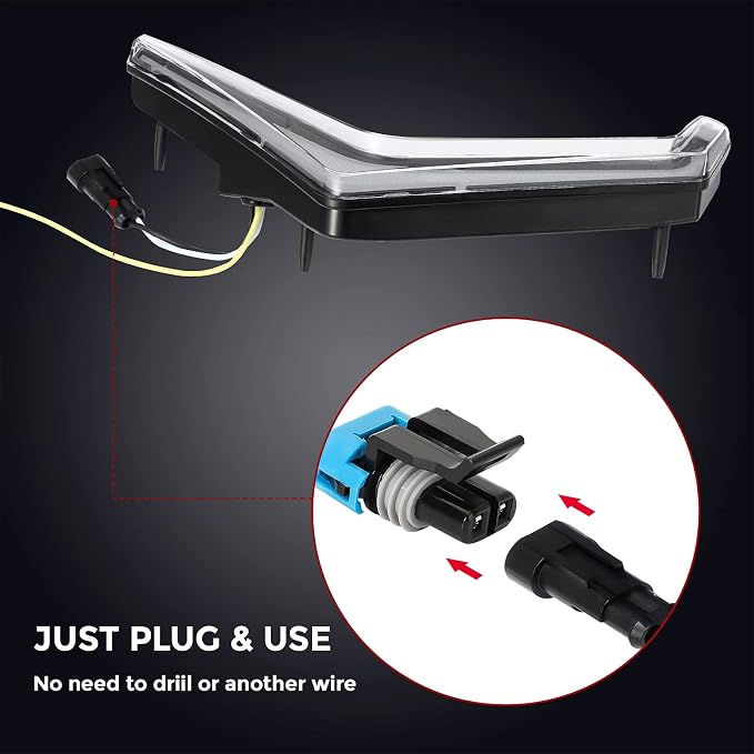 KEMIMOTO Fang Lights Accent Lights and UTV Turn Signal Column Switch with 110D Horn Polaris RZR 1000 XP XP4 Turbo S 2023 2022 2021-2019/2024 RZR Trail S 1000 900 Accessories