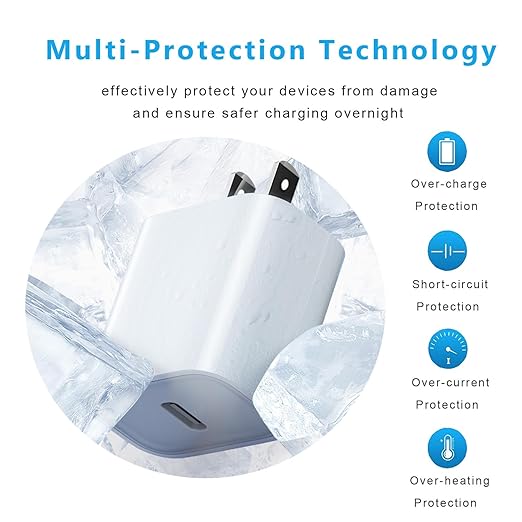 iPhone 14 Charger,Fast Charger iPhone [MFi Certified]Type C Charger USB C to Lightning Cable 20W Fast Charging Adapter Block for iPhone 14/14 Pro/13Pro Max/iPhone 12 Mini/12 Pro Max/11/XS/XR/X/SE/iPad