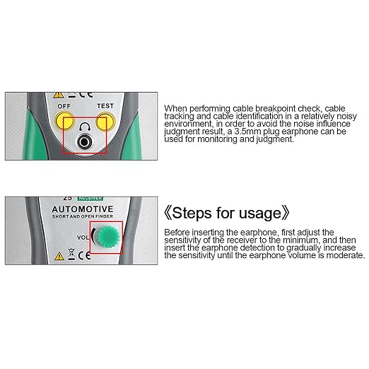 Automotive Short and Open Finder Circuit Tester, Angchun DC 6-24V Car Circuit Breaker Finder Wire Tracer Electrical Adjustable Short Detector Diagnostic Test Tool with Power Probe for Vehicle Repair