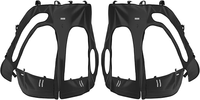 VEVOR Cab Enclosure Upper Doors, Compatible with Polaris RZR XP4 1000/Turbo 2014-2023, Soft Upper Doors, Windproof Upgraded Zipper UTV Soft Side Window Kit, Work with Side Mirrors and Windshields