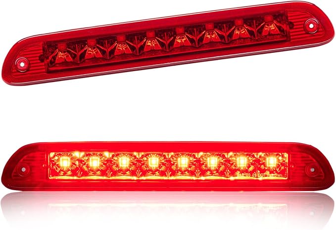 Third 3rd Brake Light LED for 2001-2007 Ford Escape, High Mount Rear Brake Lights Assembly for 05 06 07 Mercury Mariner, Waterproof Center Cab Lamp Stop Light (Red)