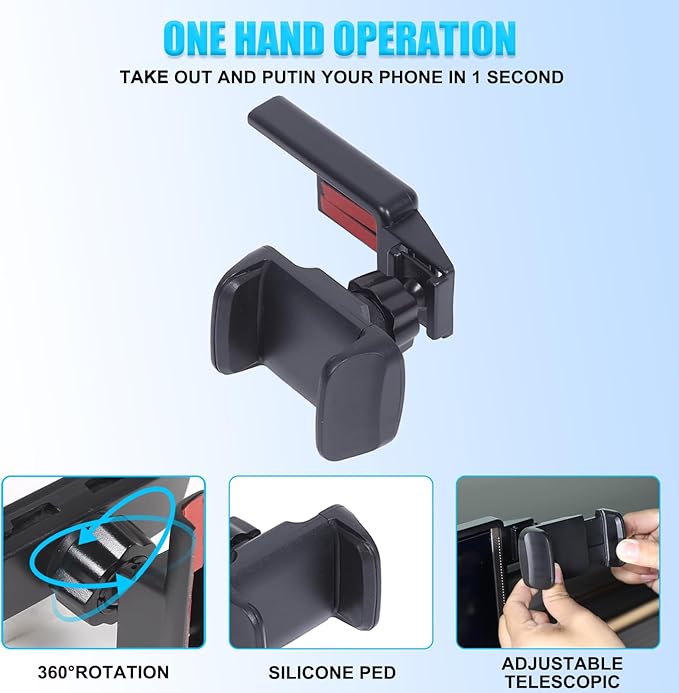Car Phone Holder Mount for Hummer EV SUV Truck Accessories 2022-2024 2025+ Right Side of Navigation Screen Rotatable Fixed Mobile Phone Holder for Car Fit for iPhone Universally Smartphones (A)