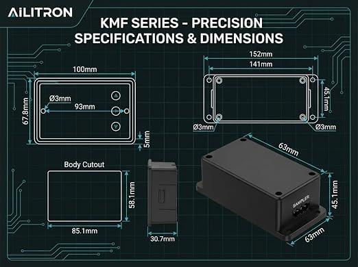 KMF Smart WiFi Battery Monitor Bluetooth with 400A Shunt, 80V High Precision Smart Shunt Voltmeter Coulometer for LiFePO4, Lithium, AGM - Real-time SOC% Ah Tracking for RV, Van, Solar Storage
