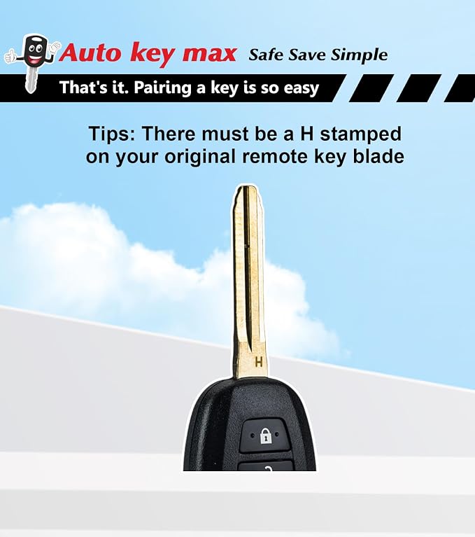 DIY Programmer Tool ，Programmable Keyfob, Simple car Key fob Replacement for 2014-2019 Toyota Highlander RAV4,GQ4-52T with H Chip