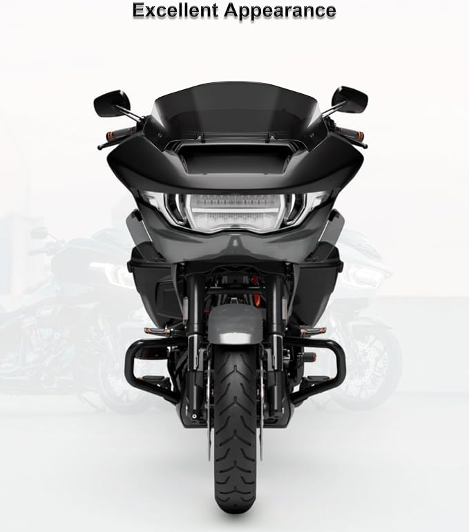 9" Wave Windshield Windscreen Wind Splitter Compatible with Harley Davidson CVO Road Glide FLTRXSE 2023-up, CVO Road Glide ST FLTRXSTSE 2024-up, Road Glide FLTRX 2024-up (Black)