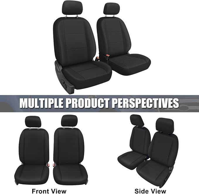 SAPUBK Custom-Fit Front Seat Covers Replace for 2015-2025 Ford F150 and 2017-2025 F250 F350 F450 CrewCab, Premium Neoprene Composite Soft Foam Lining Airmesh Breathable Seat Cover