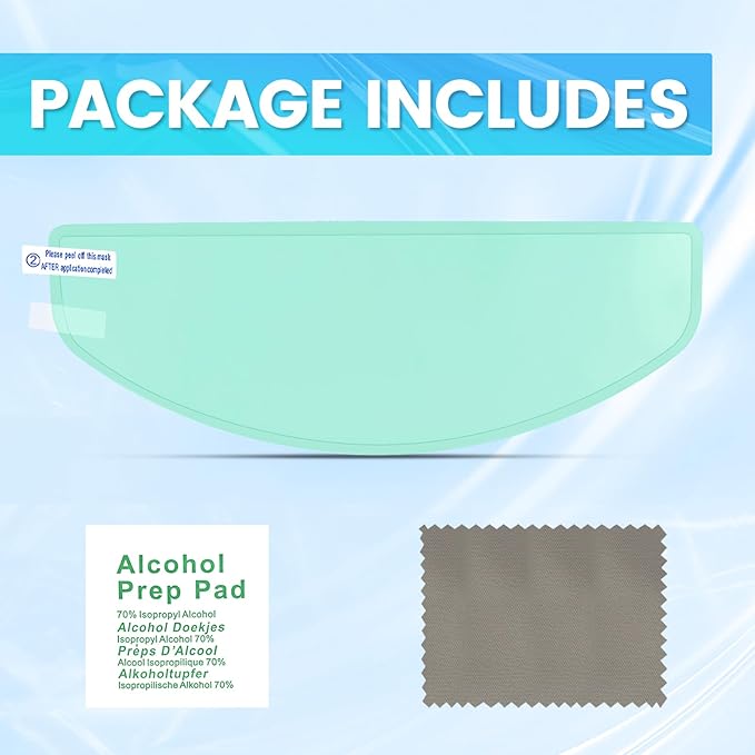 Motorcycle Anti Fog Film, Universal Fit Helmet Visors Insert Waterproof Fog Resistant Clear Vision