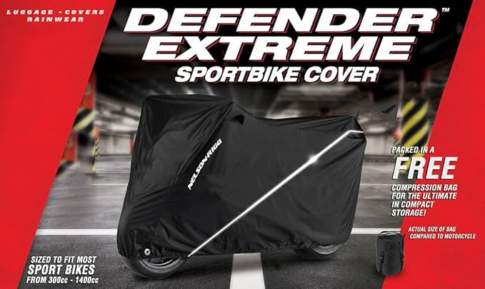 Nelson Rigg Defender Extreme Sport Bike Cover, Fits most CBR, R1, R3, GSXR, Ninja, Hayabusa, S1000R, and others