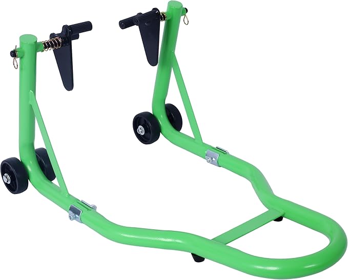 Donext Motorcycle Stand 1000LB Sport Bike Front and Rear Wheel Lift Swingarm Paddock Stands Green, U