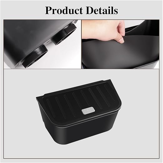 Car Upgraded Trash Can for Toyota Sienna 2024-2025, Trash Bin for Sienna with Lid, Garbage Can, Interior Accessories, Black Color, 1 PC (Trash Can for Sienna 21-25)