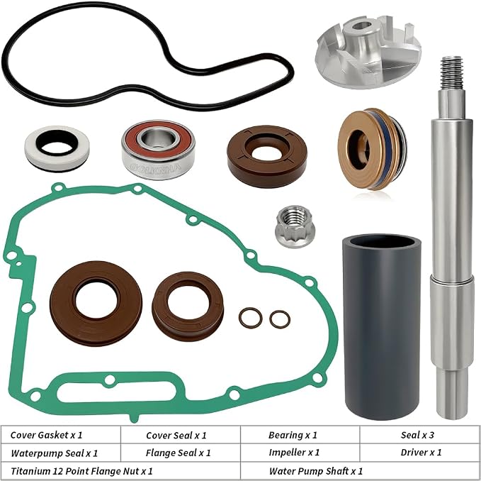 Water Pump Rebuild Kit Impeller Shaft Bearing Seal for Polaris Ranger Sportsman 700 800 900 RZR 800 2002-2017