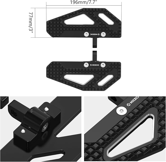 NICECNC Black Rider Footpegs 33032-99 Compatible with Harley Dyna Street Bob FXDB 2006-2017 Low Rider FXDL 1993-2017 Super Glide FXD 1995-2013 Fat Bob FXDF 2008-2017 See Fitment