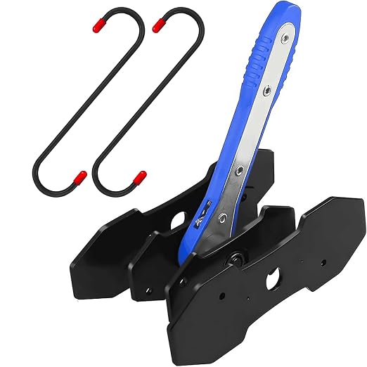 Brake Caliper Compression Tool, Brake Caliper Tool with 360 Degree Swing Ratchets, Caliper Piston Compressor Tool with 2PCS Steel Plates, Brake Caliper Press Tool with Brake Caliper Hooks, Blue