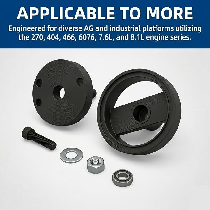 Rear Main Seal Installer Tool Kit, Compatible with John Deere 404 466 6.076 7.6L 8.1L Engines, Manual Crankshaft Seal Alignment Set Replaces JDG476 JDG477 JDG478 ST-198 R830476