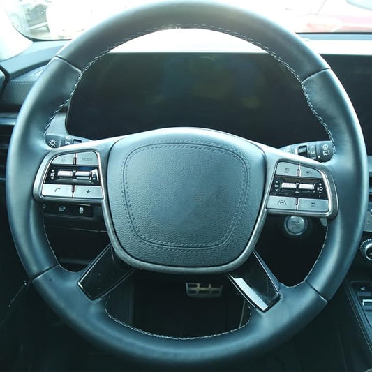 YOUTOOCAR Wood Grain Steering Wheel Cover Trim Compatible with 2020-2024 Kia Telluride 2019-2020 Kia Sorento 2021-2024 Kia Barui Accessories