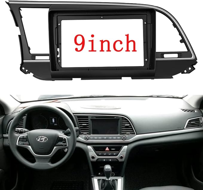 9Inch 2Din Installation Dash Kit Fits for Hyundai Elantra 2016-2019 Aftermarket Android Car Radio Stereo Mounting Fascia Panel