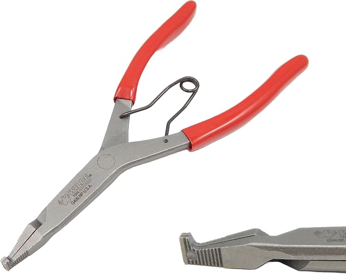 Wilde Lock Ring Plier Set 3pc Straight Right Angle and Thin Bent Curved 9" Length Made In USA G409.NP, G408.NP, and G407.NP Pliers