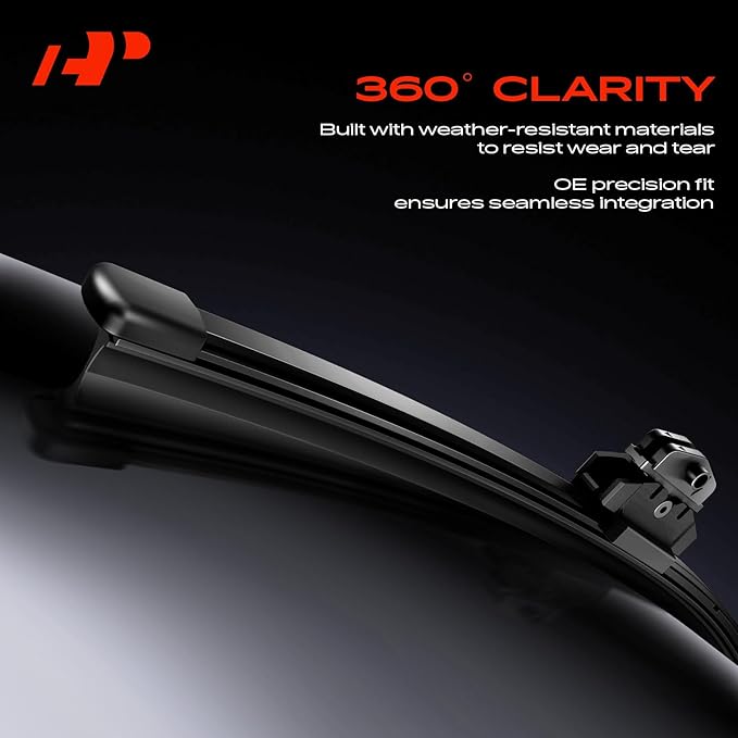A-Premium 26"+18"+10" Windshield Wiper Blades Compatible with Honda HR-V 2016-2022 - Front Rear Wipers Blade Set for Hook/RL3 Arm Connector, with Wear Indicator & Towel (Pack of 3)