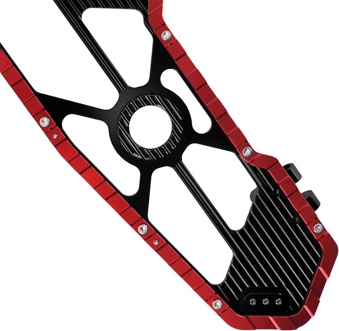 Motorcycle Floorboards Driver Footboards Wide Foot Pegs Board Pedal Compatible with Touring Electra Road Street Glide Softail Road King Red Edge