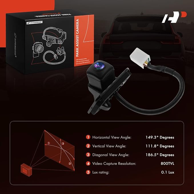 A-Premium Rear View Backup Camera Compatible with Honda | Parking Camera for Fit 2019-2020