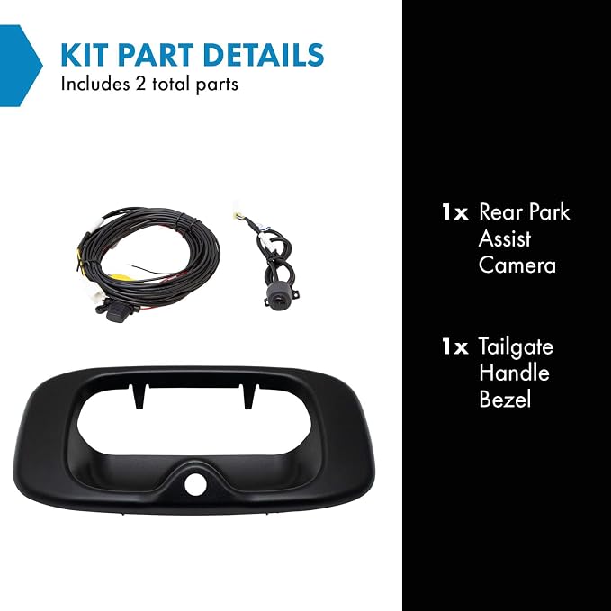 TRQ Rear View Camera Kit Black Compatible with 99-07 Chevrolet GMC