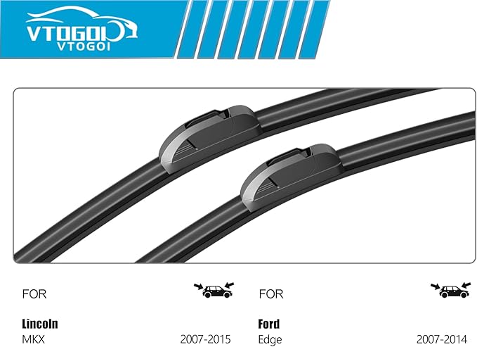 OEM Windshield Wiper Blades Replacement for Ford Edge 2007-2014 Lincoln MKX 2007-2015, All Weather Original Factory Quality Front & Rear Wipers Set 26"+20"+14" (Pack of 3)