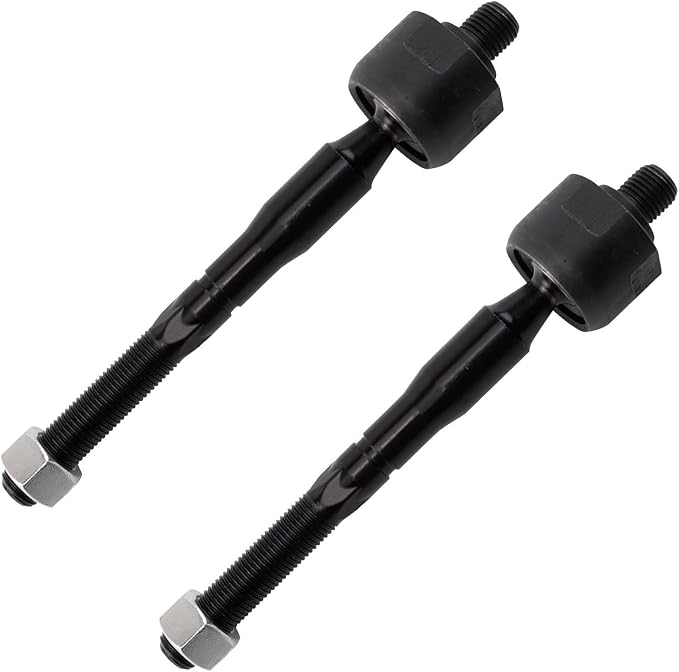 TRQ Inner Driver and Passenger Side Tie Rod Set 2 Piece Compatible with 2010-2012 Ford Fusion 2.5L L4 2010-2012 Ford Fusion 3.0L V6 2011-2012 Lincoln MKZ 2.5L L4 2010-2011 Mercury Milan