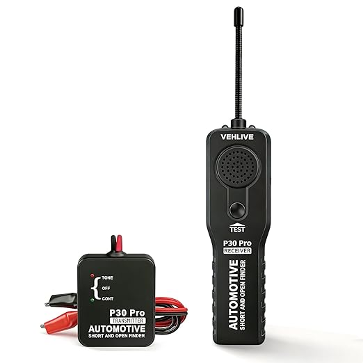 P30 Pro Circuit Tracer with Dual LED Lights, Automotive Electrical Open & Short Finder, Fault Probe Cable Tester, Diagnostic Tool for Vehicle Wiring Repair, Cable Toner for DC 6-42V