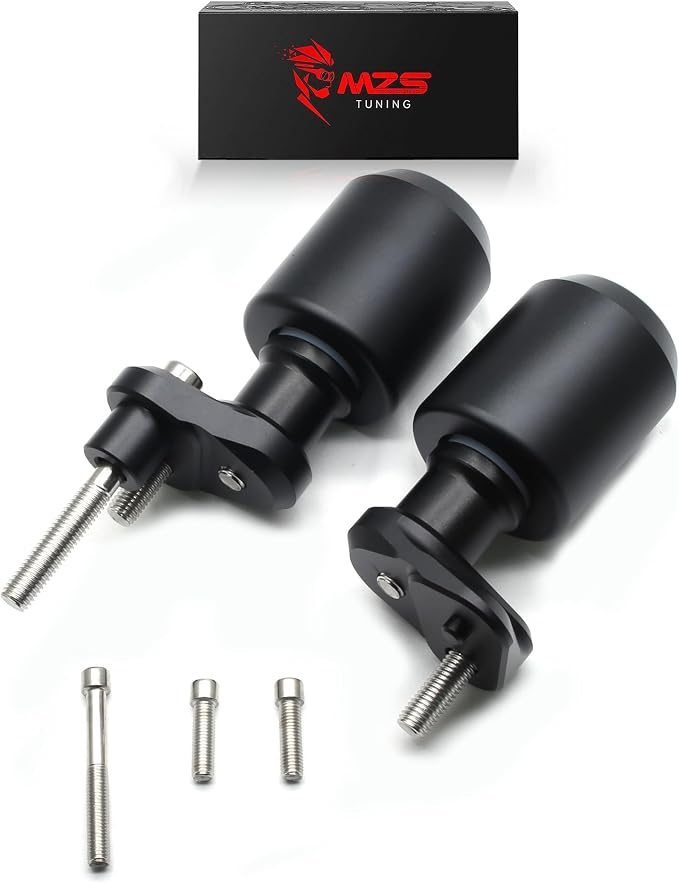 MZS Motorcycle Frame Sliders Compatible with S1000XR S1000 XR 2020 2021 2022 2023 2024 2025, Falling Anti Crash Protector Guard Protection Pad No Cut Kits Aluminium Black