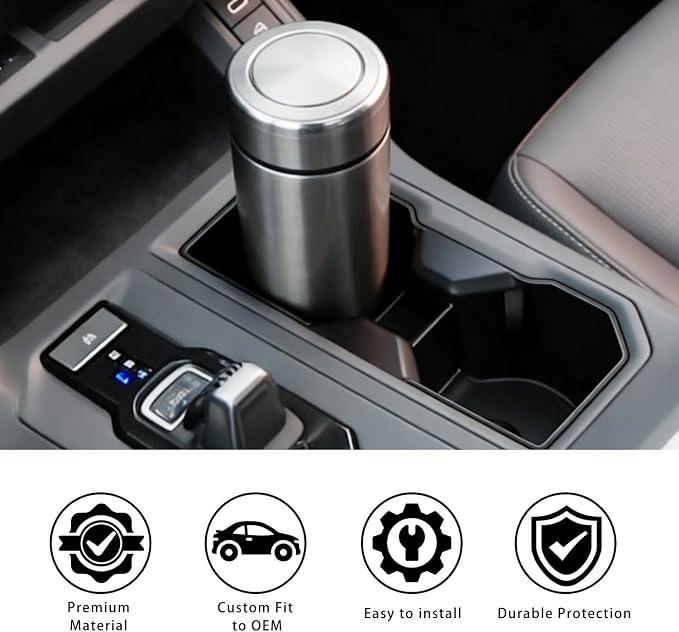 Cup Holder Inserts for RAV4 2026 Accessories Non‑Slip Silicone Center Console Cup Holder Liner Anti‑Spill & Anti‑Scratch Interior Protector for RAV4 2026