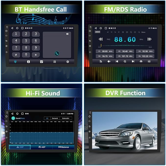Car Radio for Ford Focus 2012-2017, 9 inch Touch Screen Android 15 Stereo with Bluetooth GPS Wireless CarPlay Andriod Auto [2GB+64GB]
