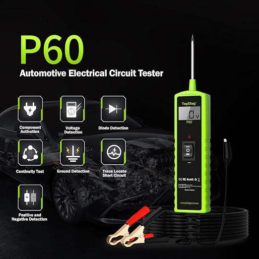 TopDiag P200 Automotive Circuit Probe Kit & Topdiag P60 Probe Tester, Automotive Circuit Test
