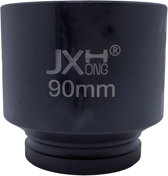 1-1/2" Drive Impact Socket, 6-Point, Heat Treated Cr-Mo Steel – Heavy Duty for Hydraulic Impact Wrench (90mm)