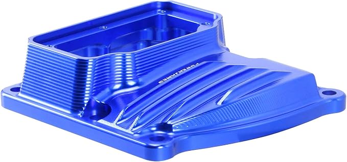 POWER JAMES Visible Aluminum Transmission Top Cover Compatible with Harley Davidson 2018-2025 Softail, 17-25 Touring Street Glide, Road Glide, Road King with M8 Models. (Blue)
