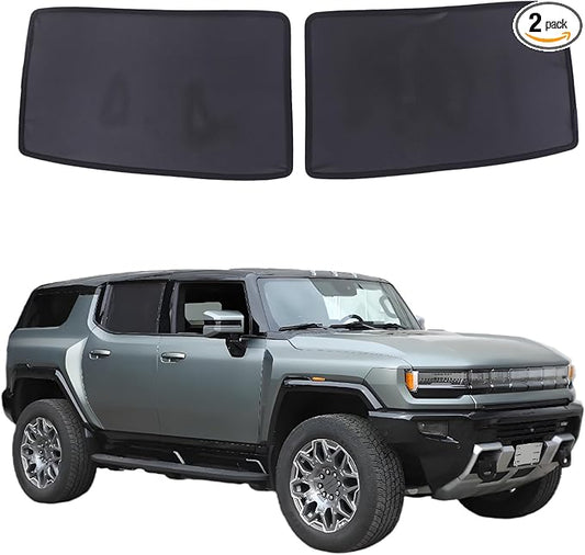 Car Side Window Shades Compatible with Hummer EV Accessories 2024 2025 2026 Side Window Sun Shades Glare and UV Rays Protection Car Camping and Napping Curtains (Rear Window)