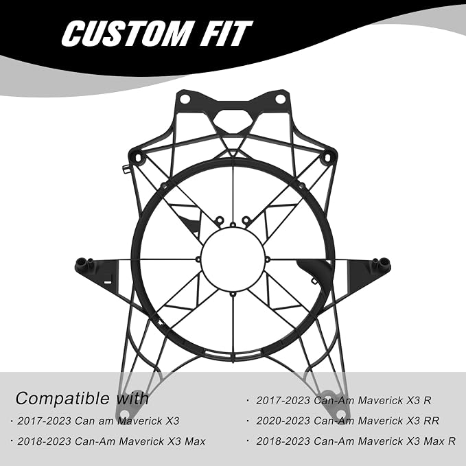 HAKA TOUGH Fan Cover for Can Am Maverick X3 2017-2023, Replacement of OEM Part 709200588, Cooling Radiator Shroud Fan Cover for Can Am Maverick X3 Max Accessories