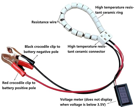 24V 10A Battery Discharger Device car Battery Load Tester 24 Volt Battery Discharge Resistor Diagnostic & Measurement Tools Equipment Resistance Electric Furnace Wire (24V10A 240W)