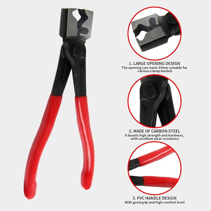Automotive Electrical Disconnect Pliers Kit - 4PC Connector Removal Tool for Cars, Wire Terminal Separator & Hose Clamp Pliers Set, Non-Damaging Plug Disconnect Tool for Mechanics & DIY