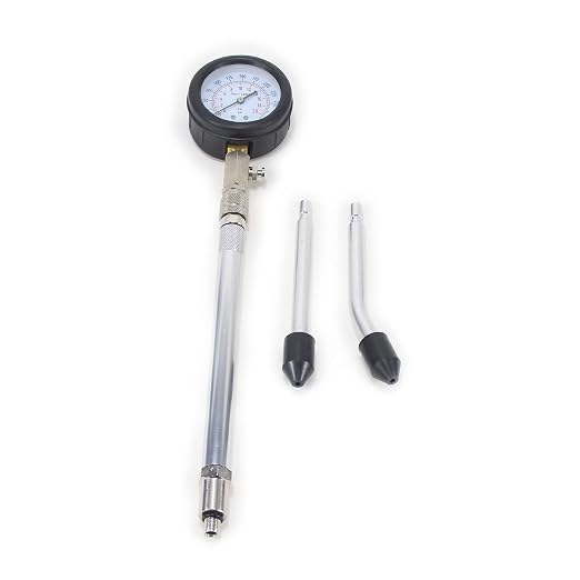AUTO Tools Petrol Gasoline Engine Cylinder Compression Tester Kit with M10 M12 M14 M16 M18