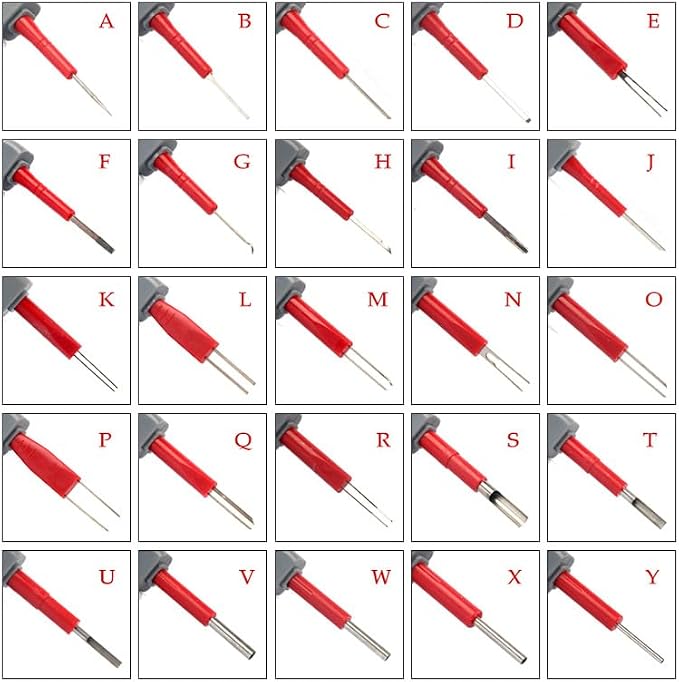 25 Pcs Terminal Release Kit Connector Release Tool Automotive Wire Terminal Pin Removal Tool