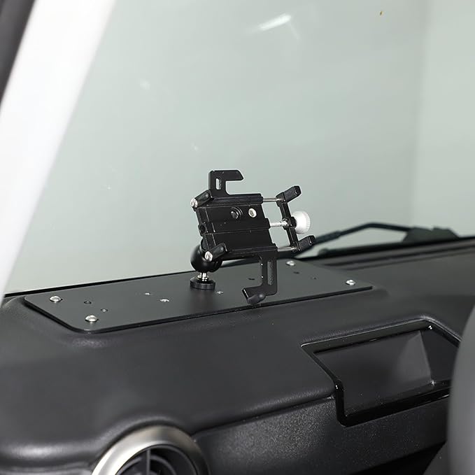 Car Central Control Multi-Function Phone Bracket Compatible with Ineos Grenadier 2020-2026 Dash Panel Track Cell Phone Holder Insert Accessories (Type D, Style B)