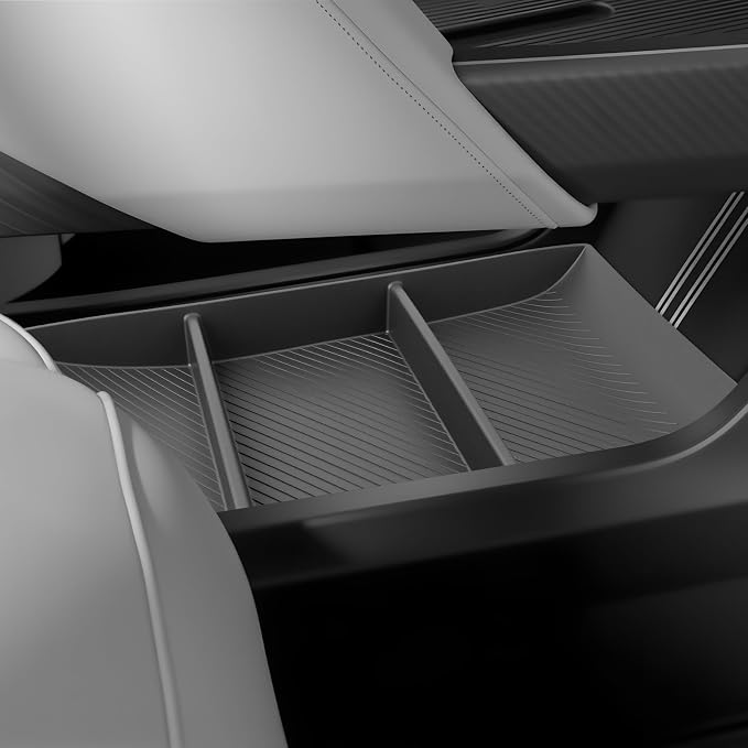 SKTU for 2026 2027 Cadillac Vistiq Center Console Organizer for 2026+ Cadillac Vistiq (Luxury/Premium Luxury/Sport/Platinum) Lower Center Console Tray Cadillac Vistiq 2026 2027 Accessories Rubber Tray