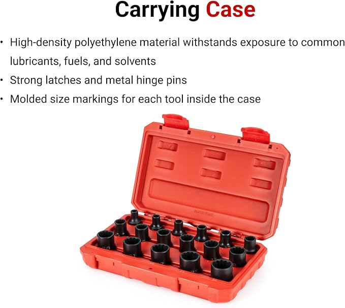 TEKTON 1/2 Inch Drive Impact Socket Set, 17-Piece | SID92338
